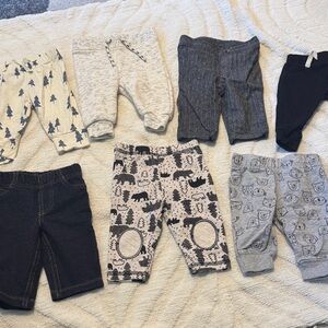 Carters, GAP, old navy Assorted Baby Pants Set- 3m